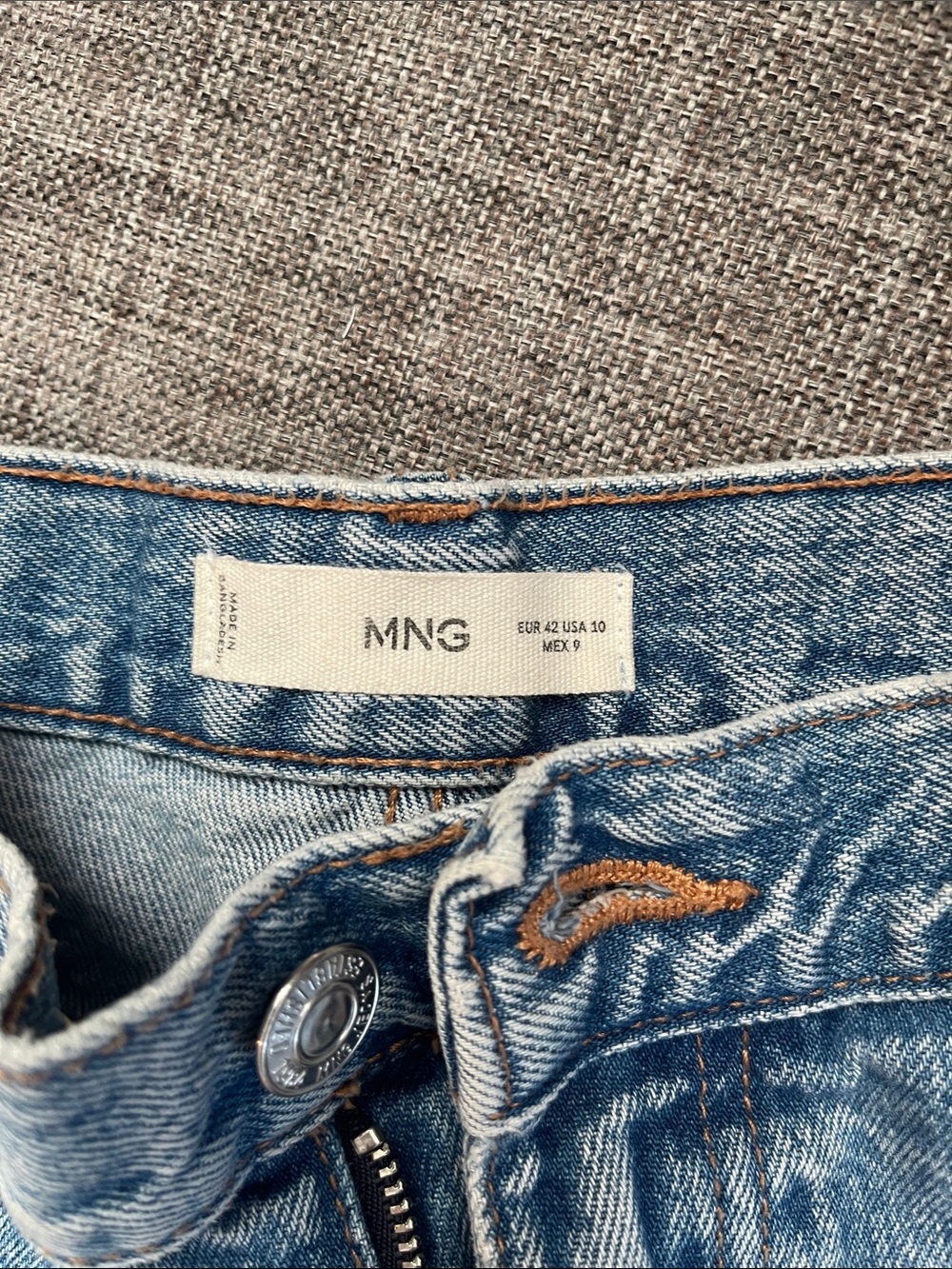 Mango Light Blue High-Waist Denim Shorts - Picture 2 of 5